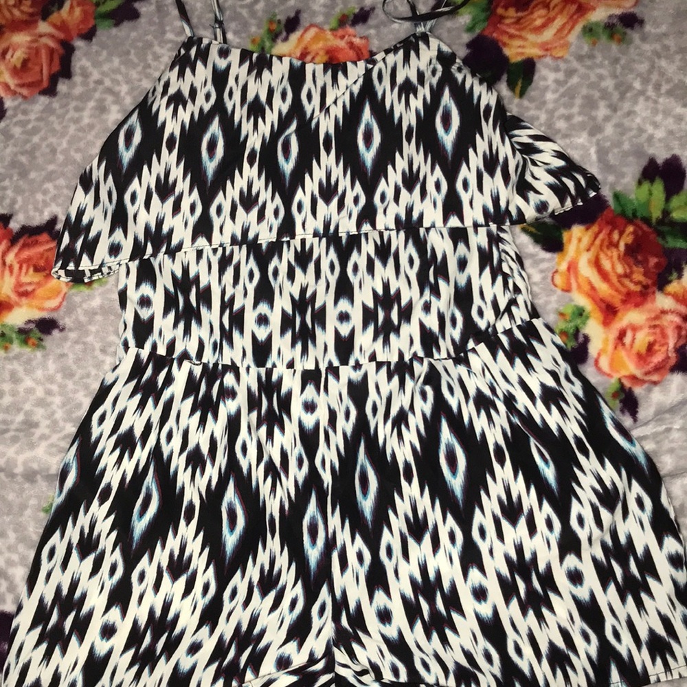 Tribal print romper